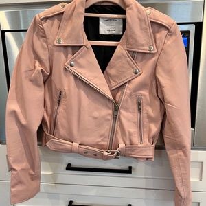 Brand new pink leather jacket by Understated Leather
